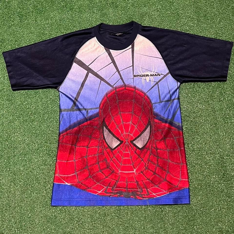 Vintage Rare Spider Man Aop T Bd0a