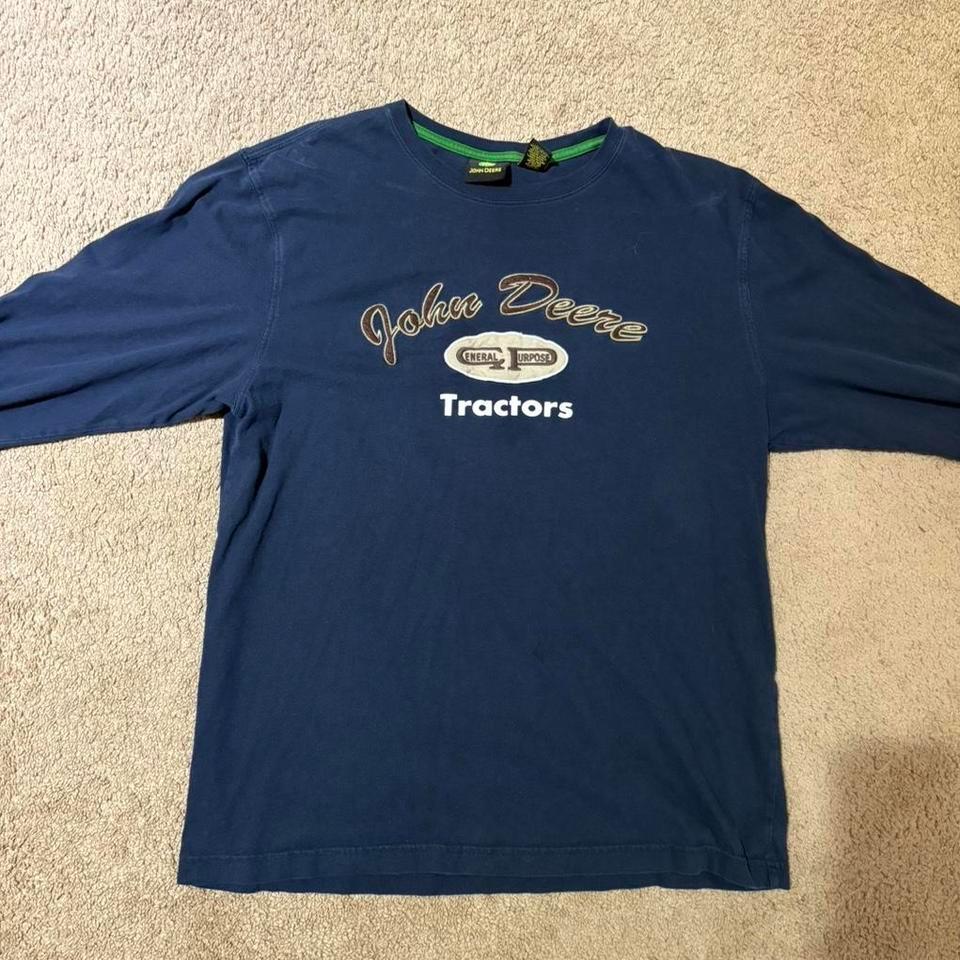 John Deere Tractors Navy Longsleeve