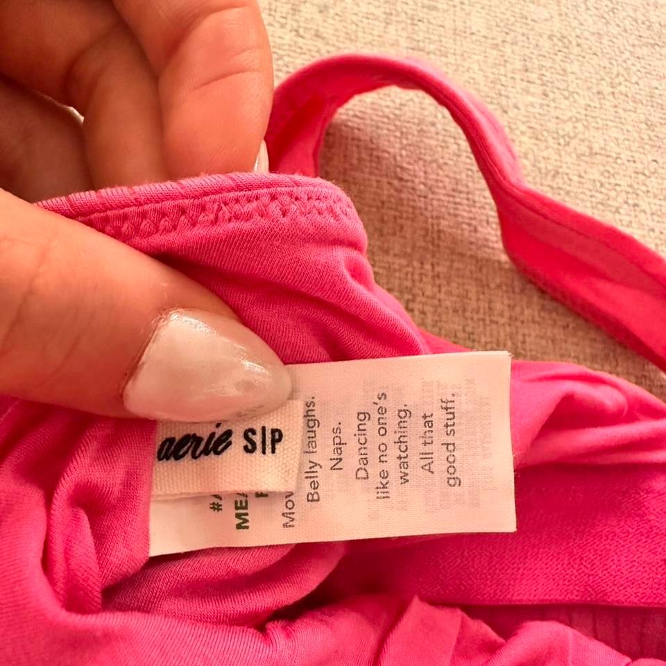 Aerie Pink Ribbed Cropped Tank 1b40 3