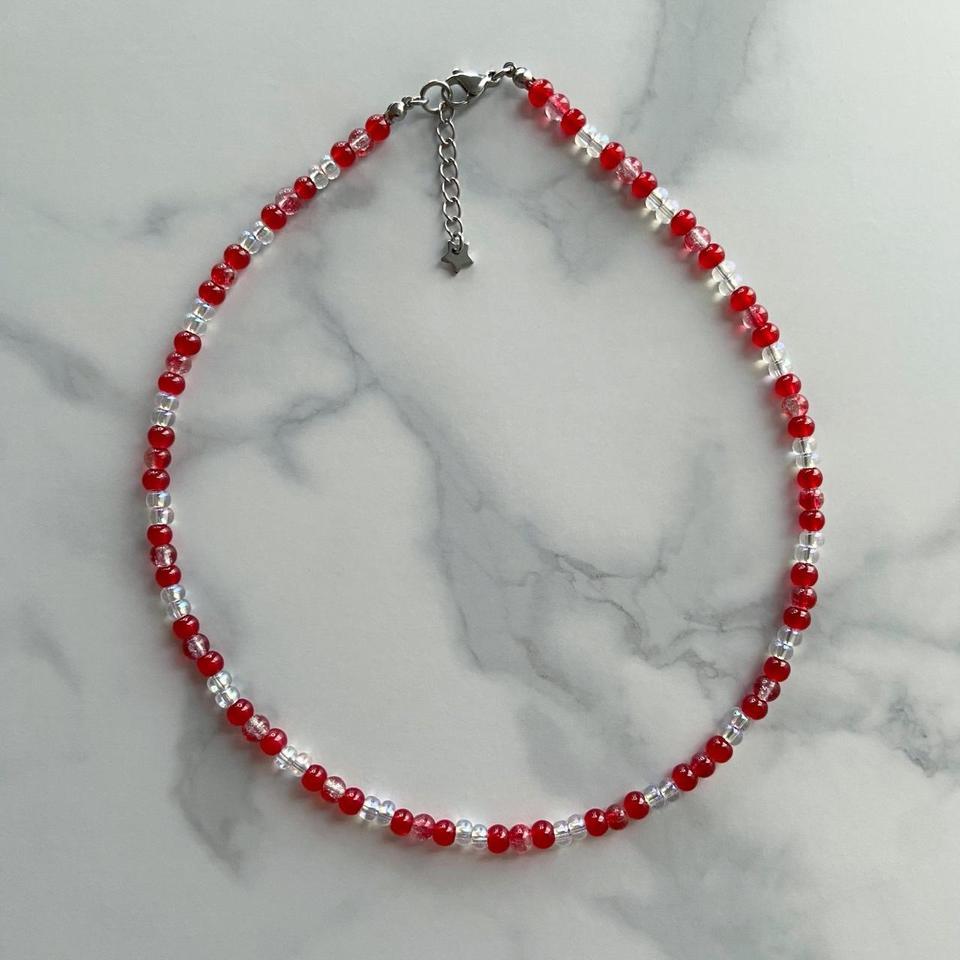 Choker With Red And Transparent
