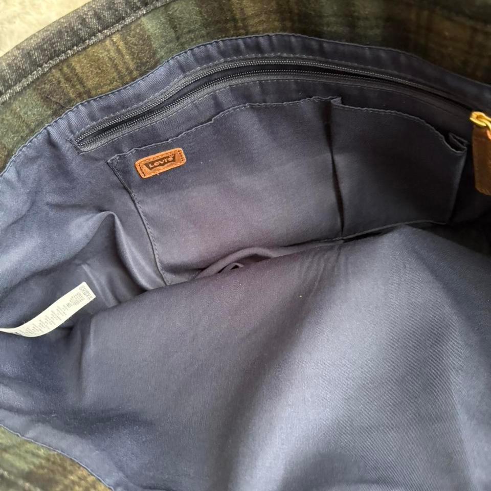 Levis Green Plaid Tote Bag Ead2 3