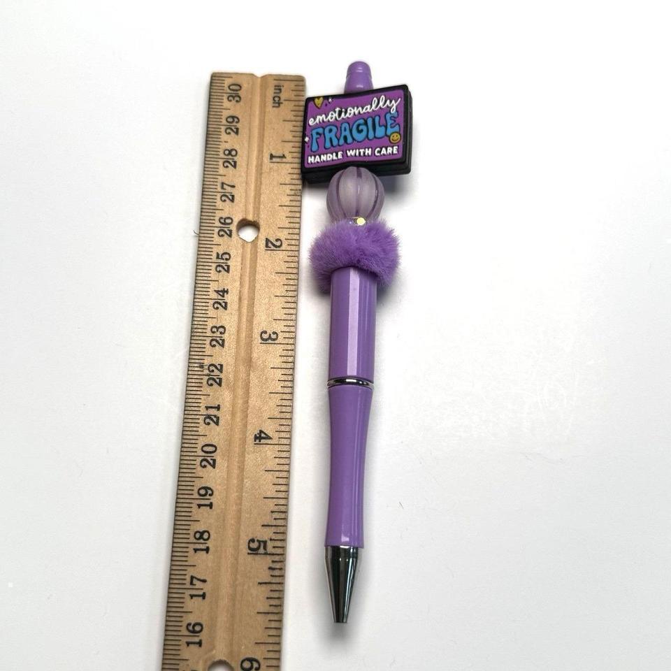 Beaded Pen Puff Ball Bling 24ee 6