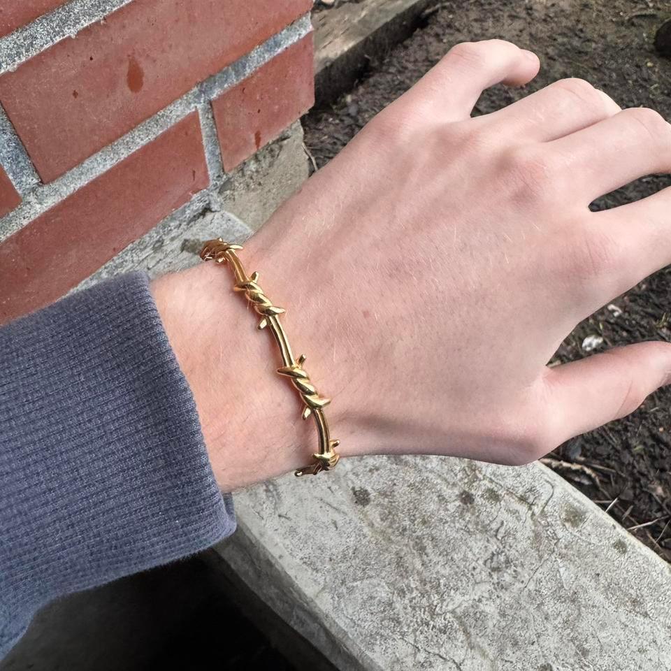 Gold Stainless Steel Barbed Wire 3c84