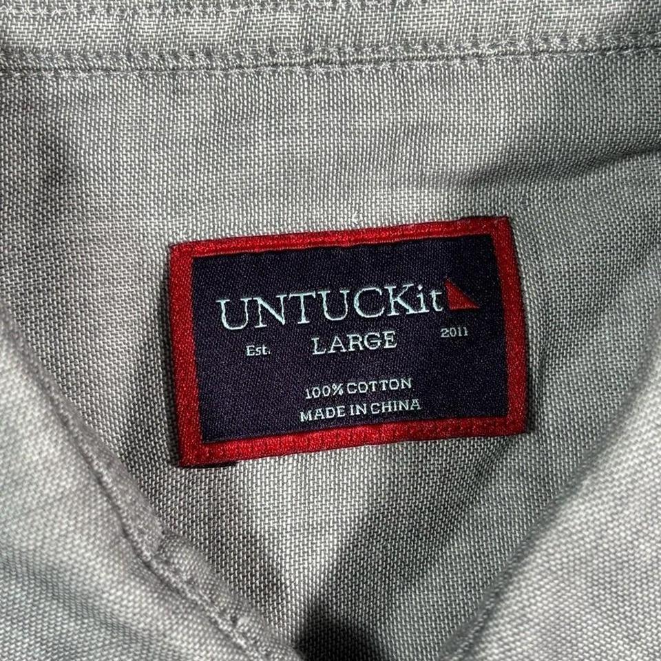 Untuckit Mens Gray On Gray 4209 6