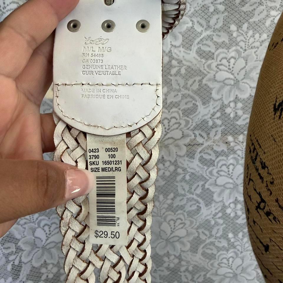 American Eagle White Leather Braided Bf75 6