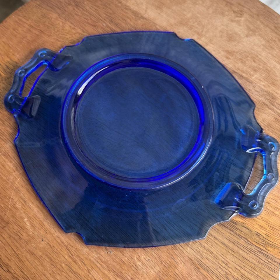 Vintage Cobalt Blue Depression Glass 2870 3