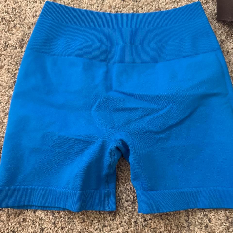 Blue Bike Shorts Activewear Gym 7275