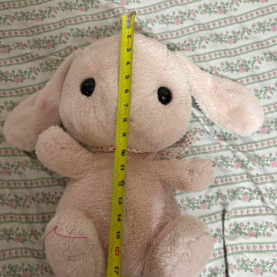 Pink Stuffed Bunny With Polka 6219 5