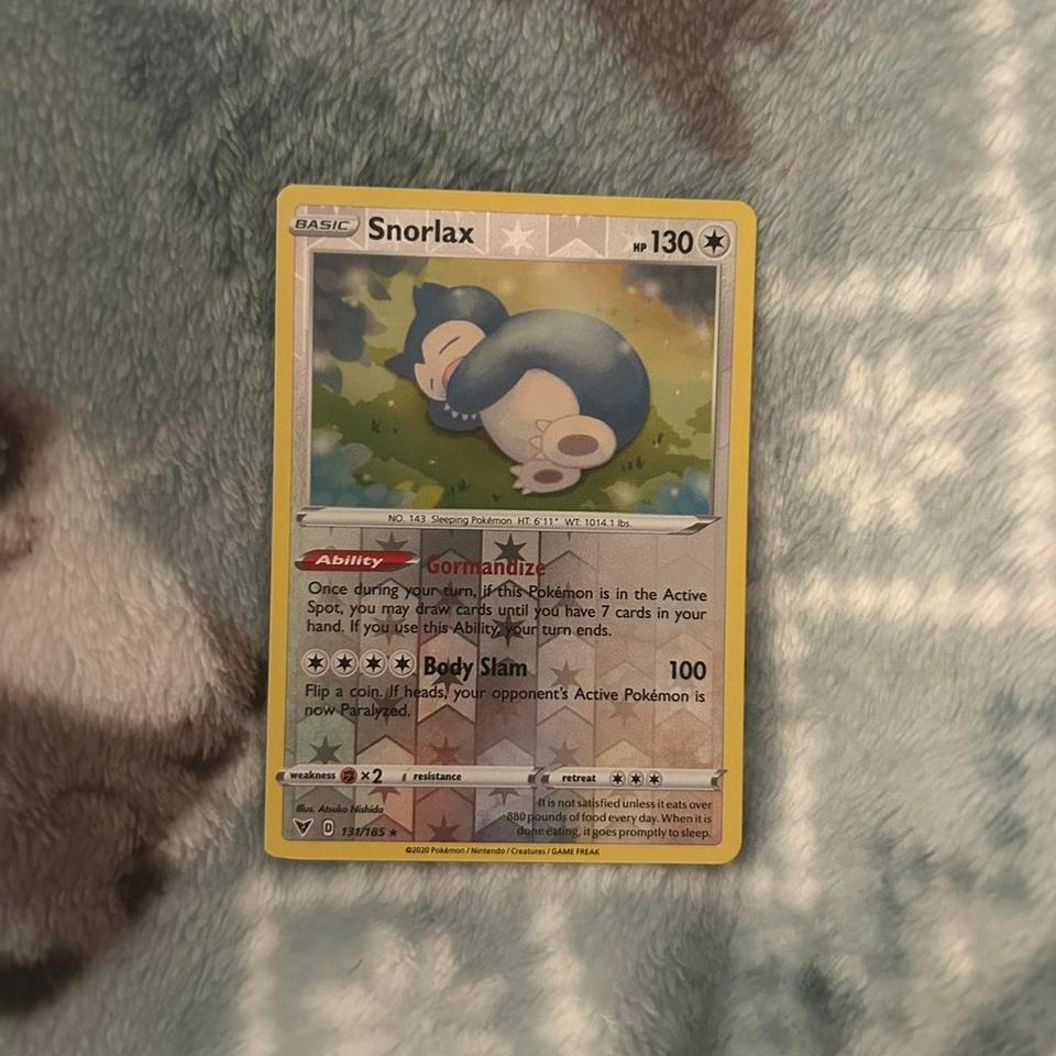 Snorlax Reverse Pokemon Card Message