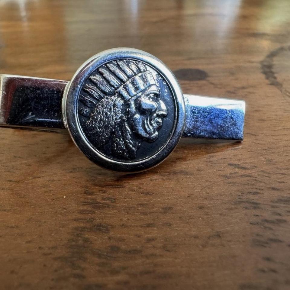 Indian Chief Nickel Silver Colored Tie 0d46 3