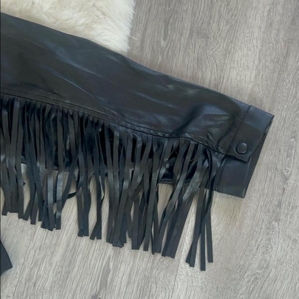 Faux Leather Fringe Jacket 7