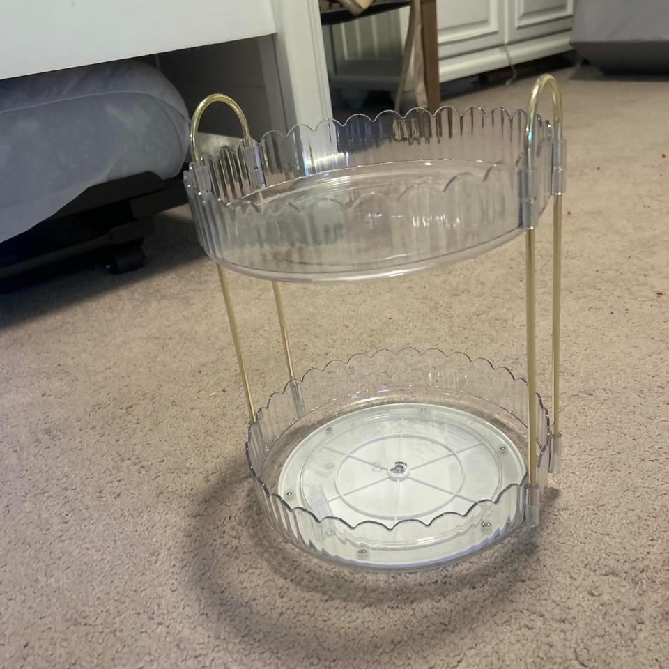 Clear Acrylic Two Tiered Makeup 1553