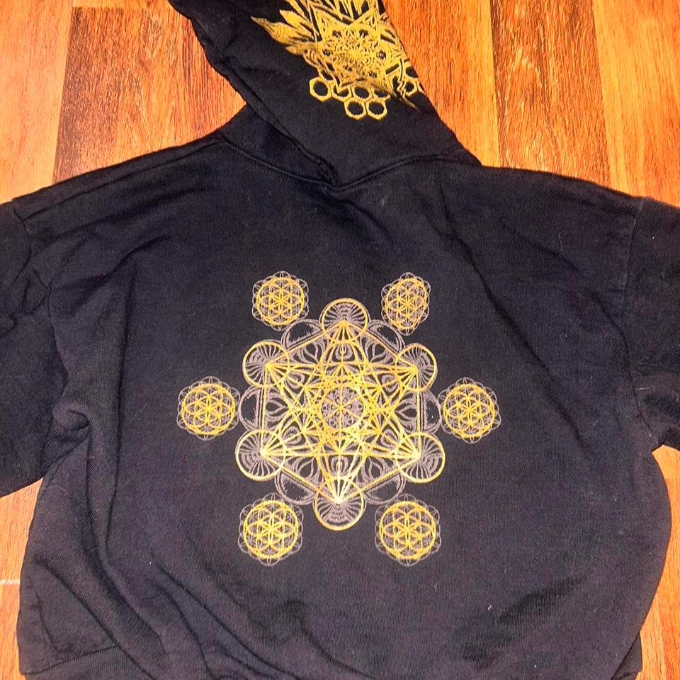 Black And Gold Chakra Hoodie 9055