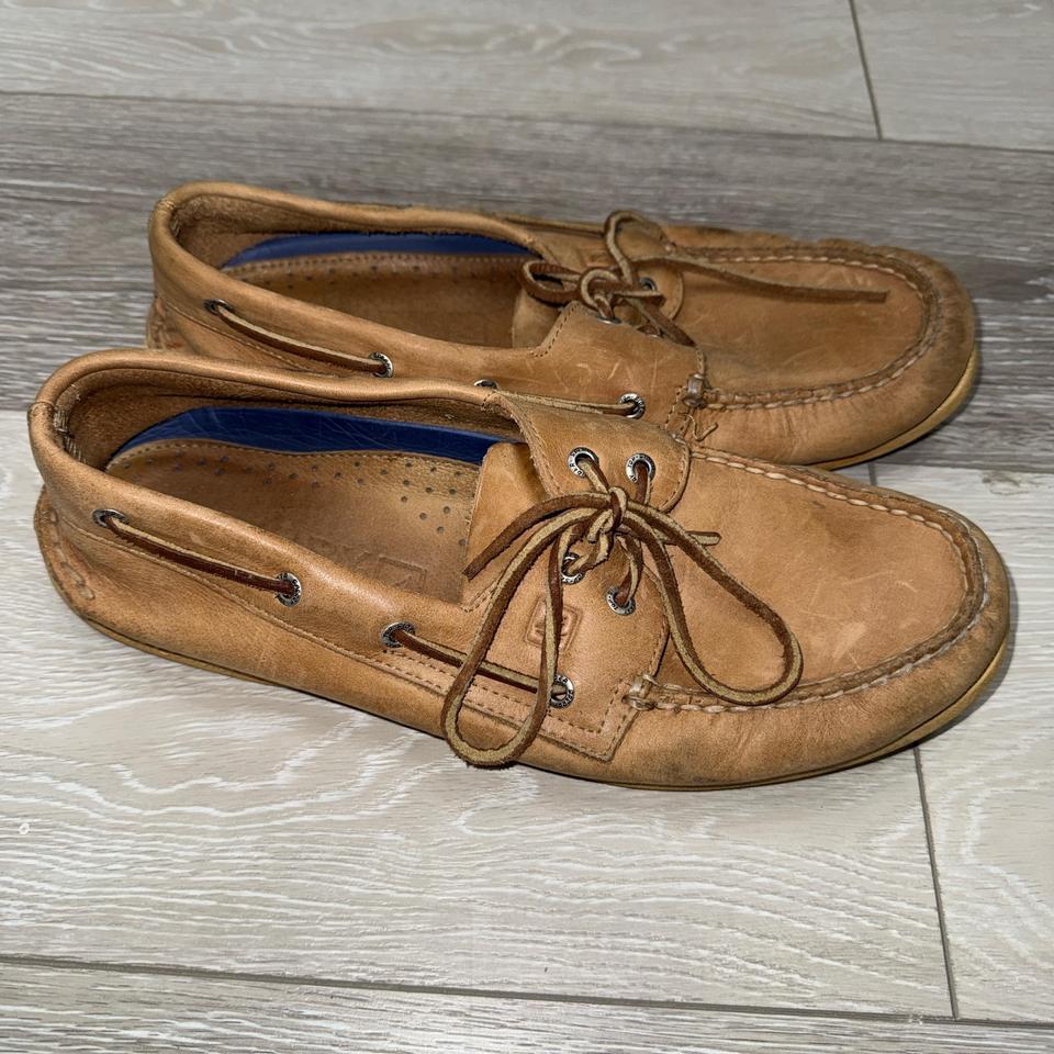 Tan Leather Boat Shoes Preppy 0209