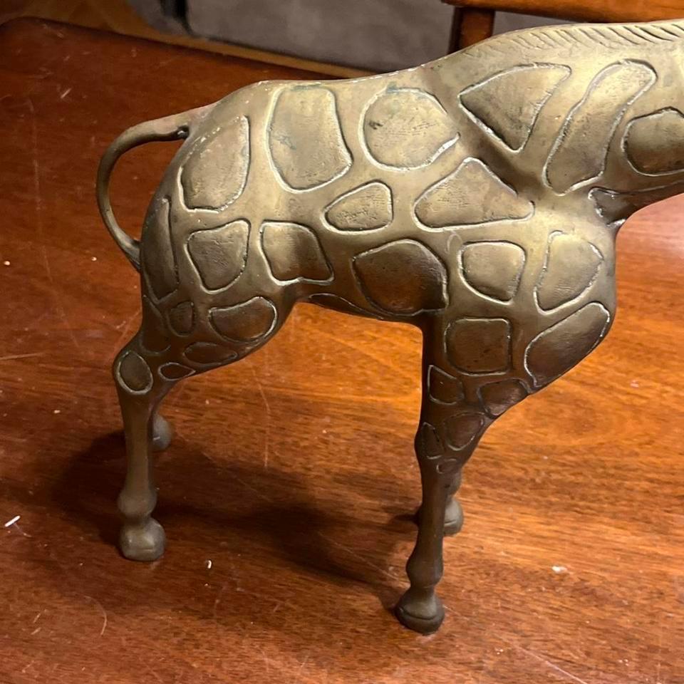 Solid Brass Giraffe Statue Hollywood 3dd4 5