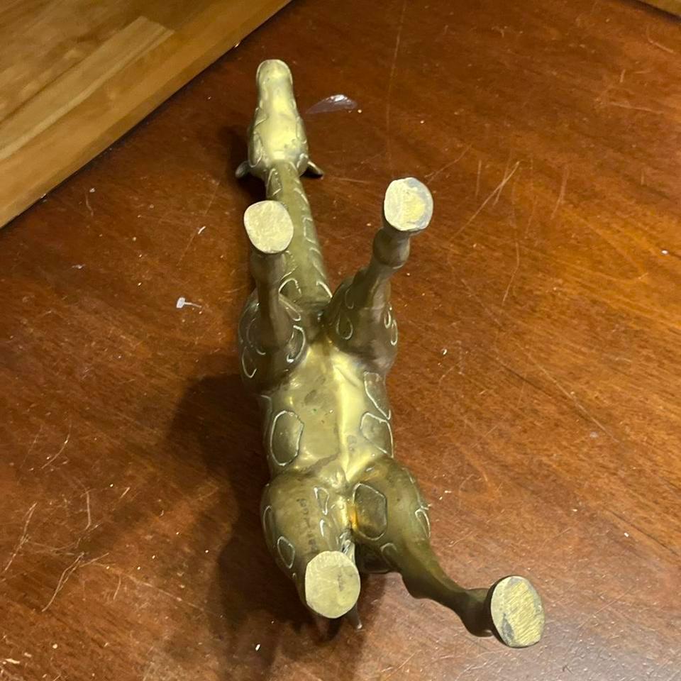 Solid Brass Giraffe Statue Hollywood 3dd4 6