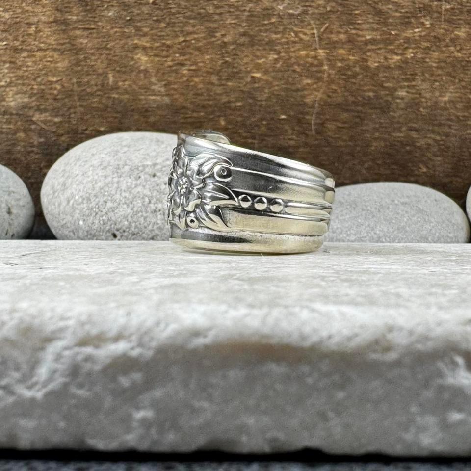 Handcrafted Silver Plated Spoon Ring B154 3