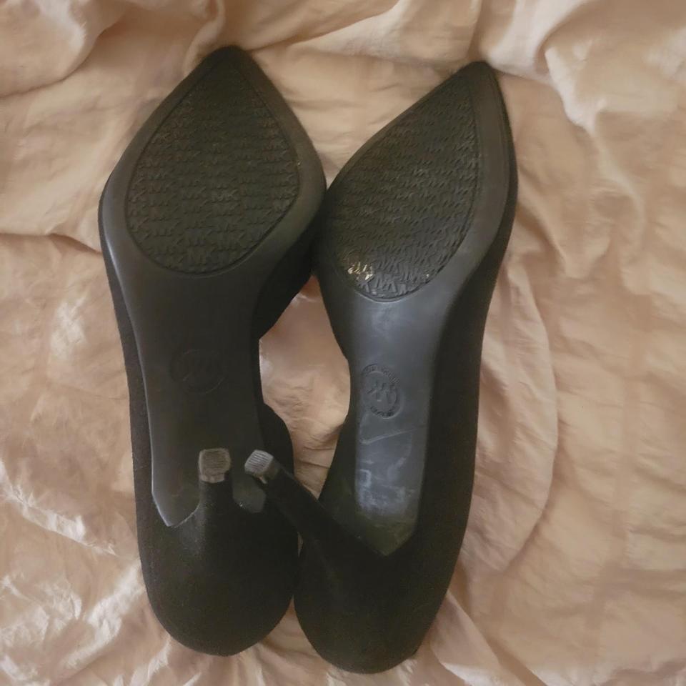 Black Suede Kitten Heels With Aea1 4