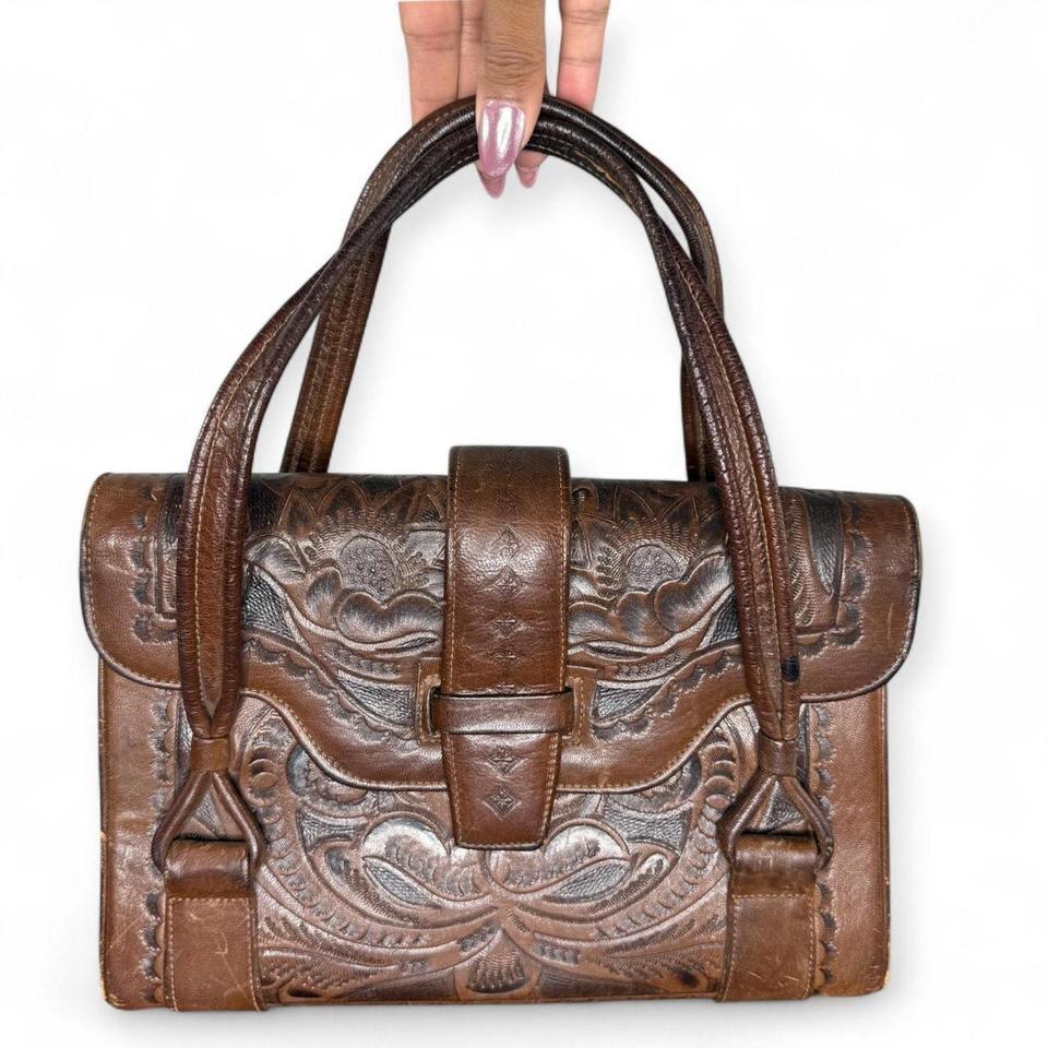 Vintage Flores Bags Hand Tooled Leather 21a2