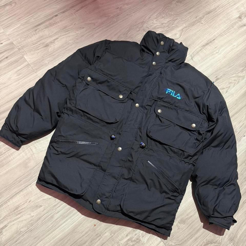 Fila Black Puffer Jacket With 28e0