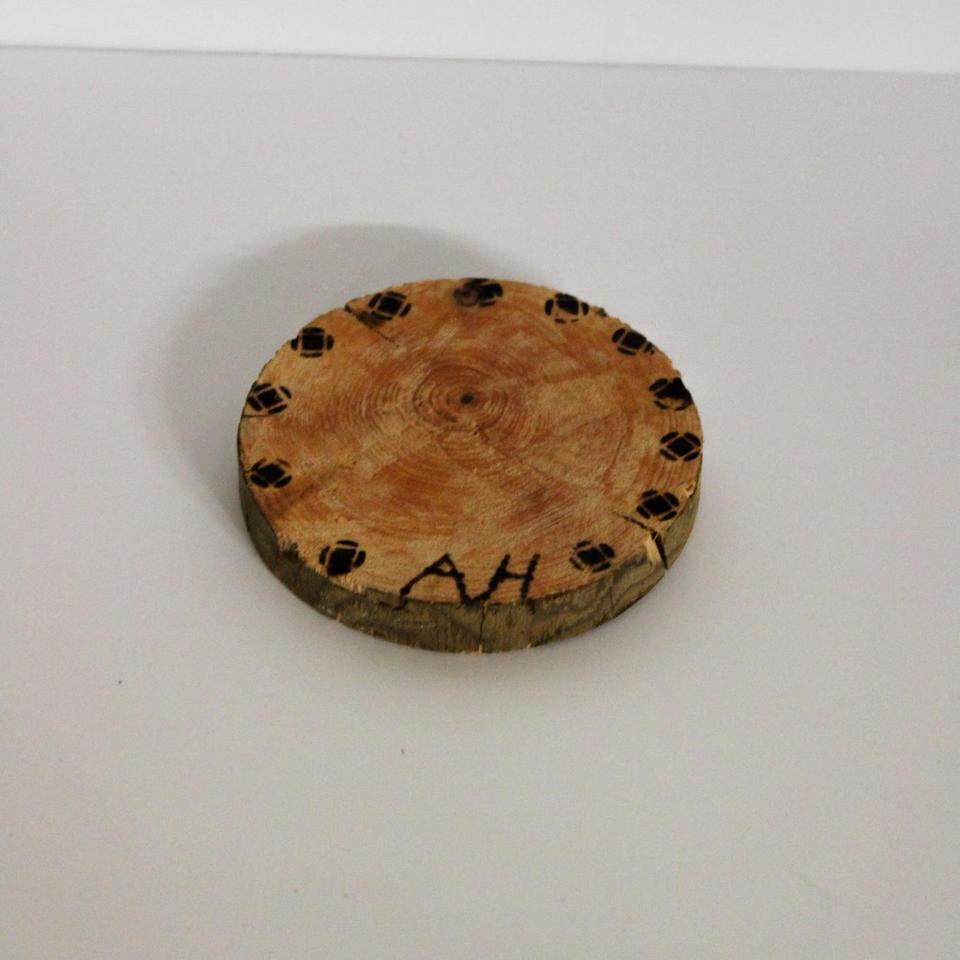 Hand Carved Wooden Coasters Set Of