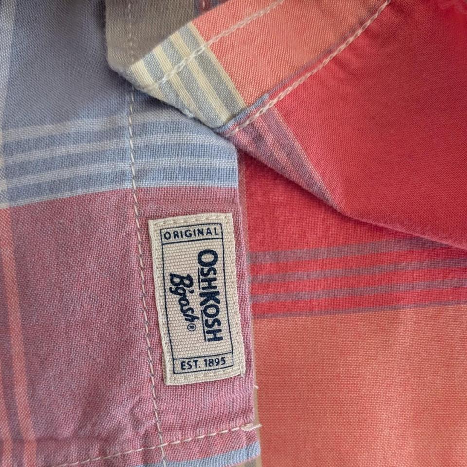 Oshkosh Bgosh Pink Plaid Button A16c 5