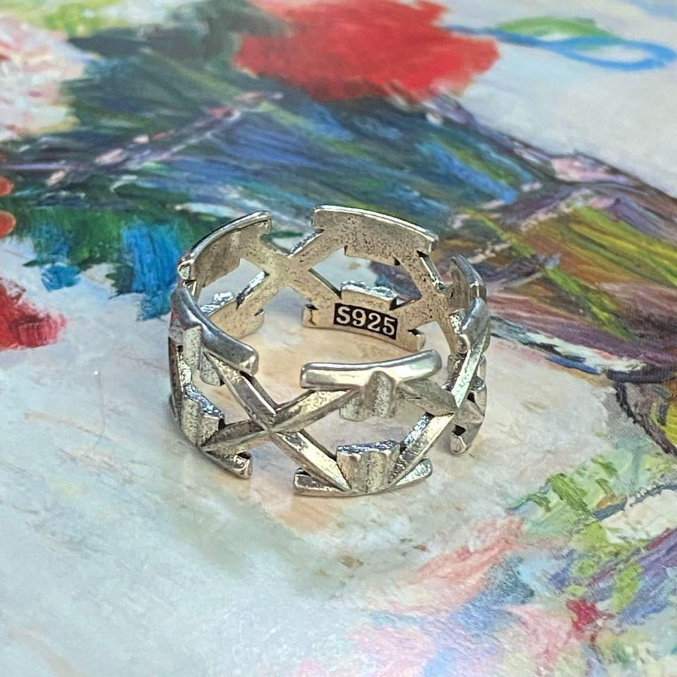 Intricate 3d Pentagram Openwork Motif 402f