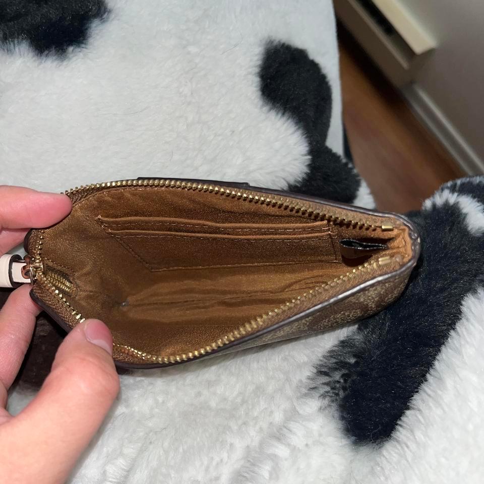Coach Brown Wristlet Wallet Used Ee85 3