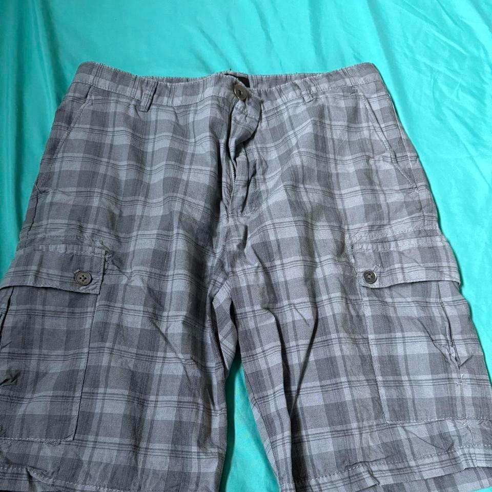 Grey And White Plaid Cargo 43db