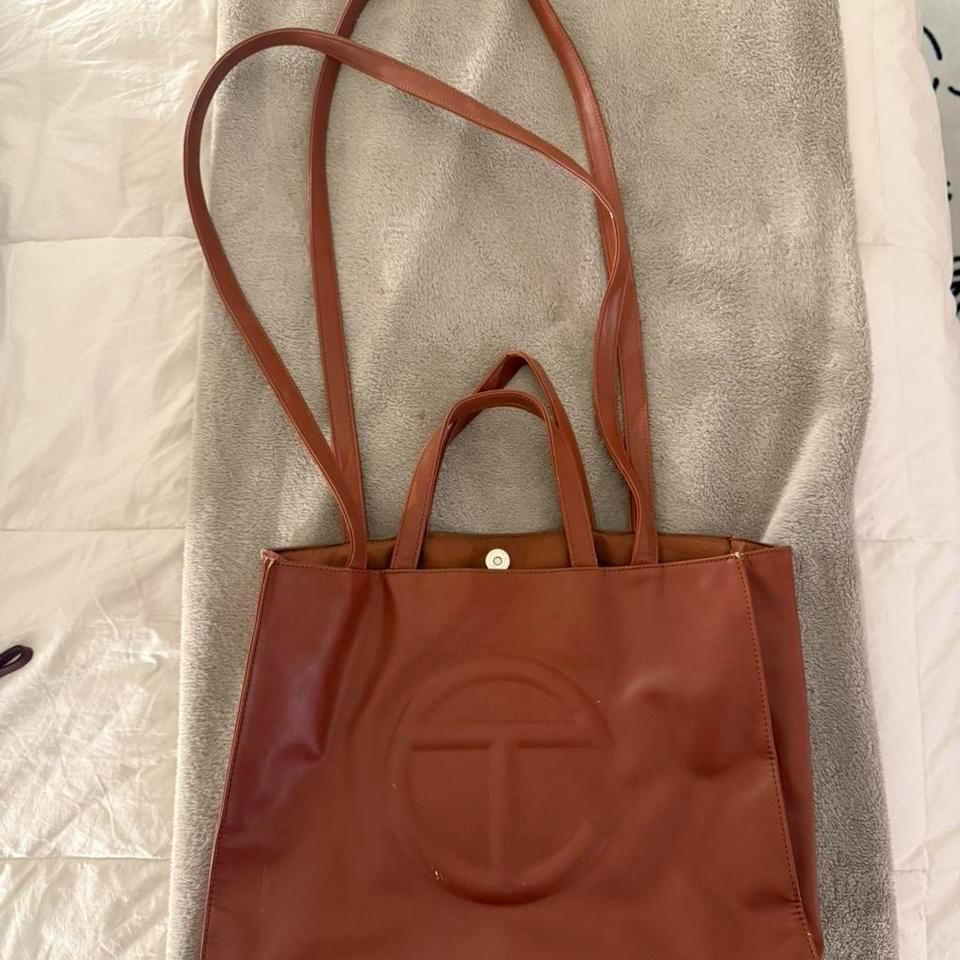 Telfar Medium Brown Leather Tote 0e0b
