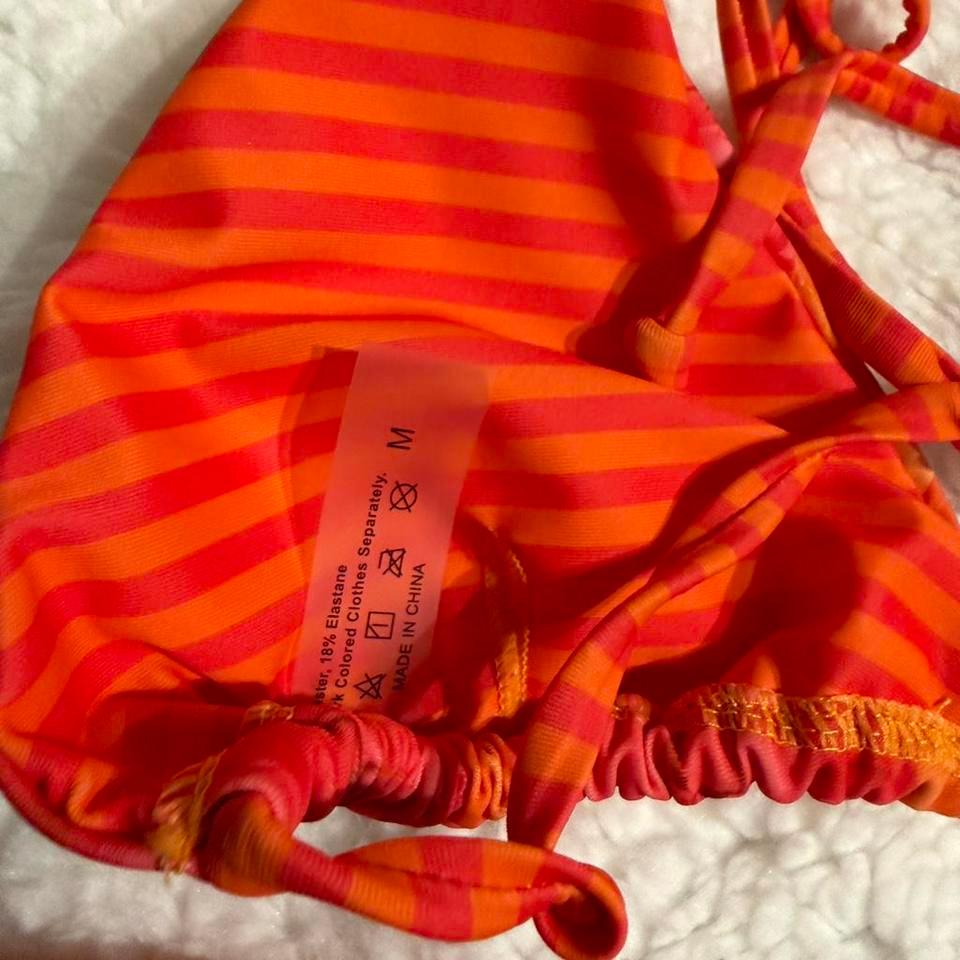 Orange Floral Bikini Set Reversible 2e73 4