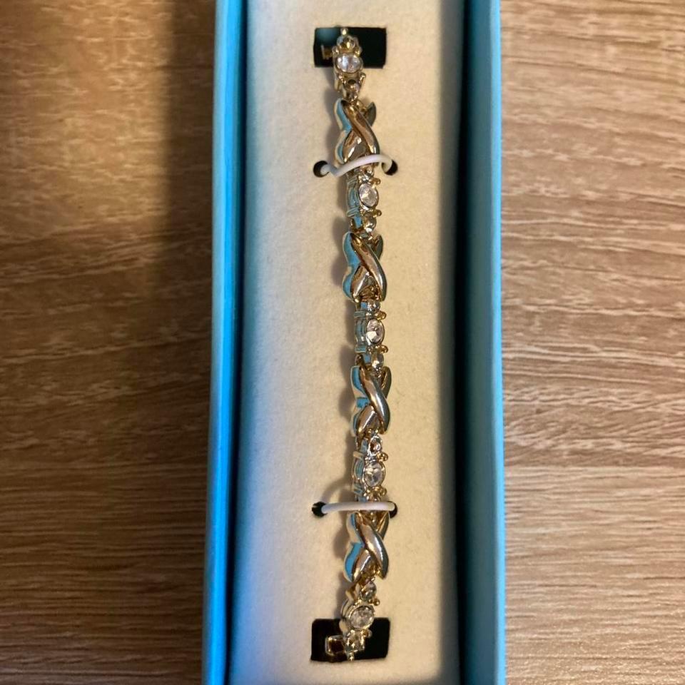 Gold Tennis Bracelet With Rhinestones 0d7b 2