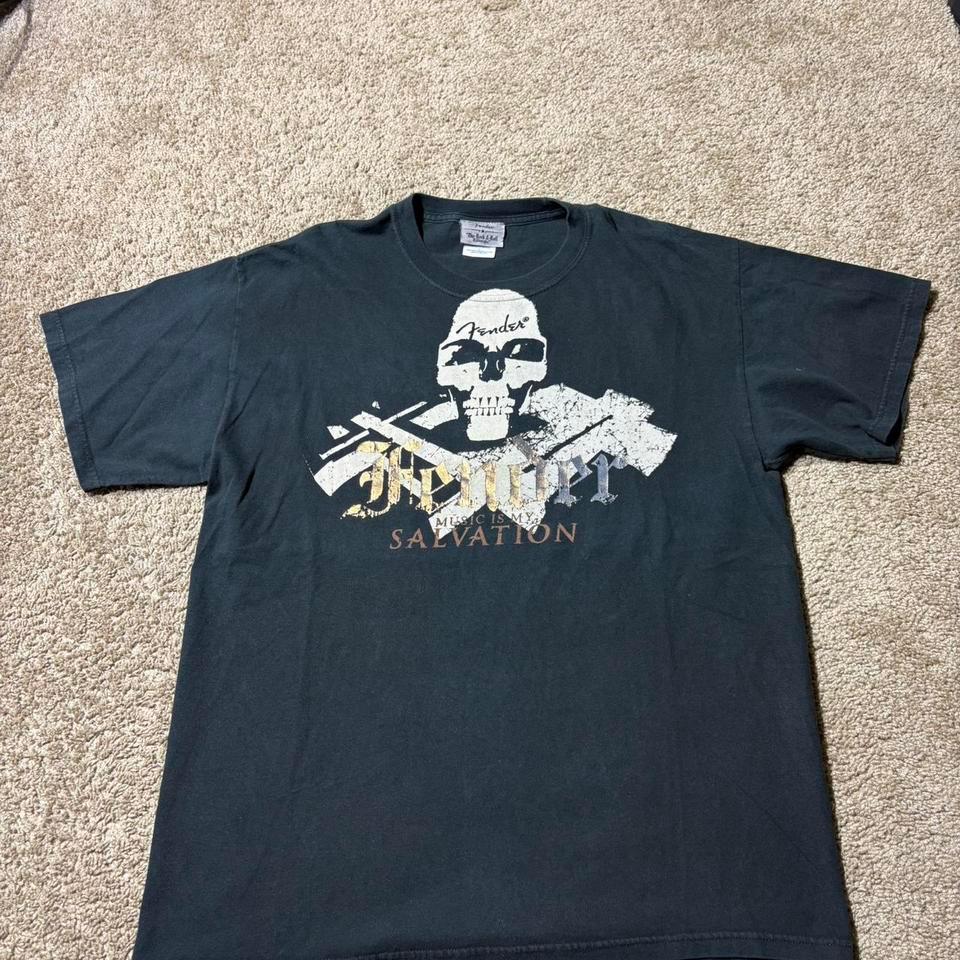 Fender Skull Graphic T Shirt Size 409c