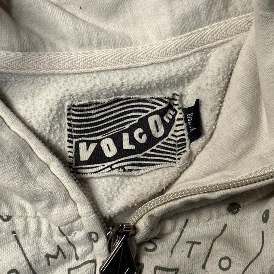 Y2k 2000s Volcom Cream Zip Af50 4