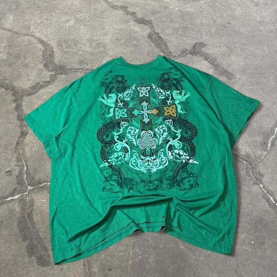 Green Y2k Grunge Affliction Style C271