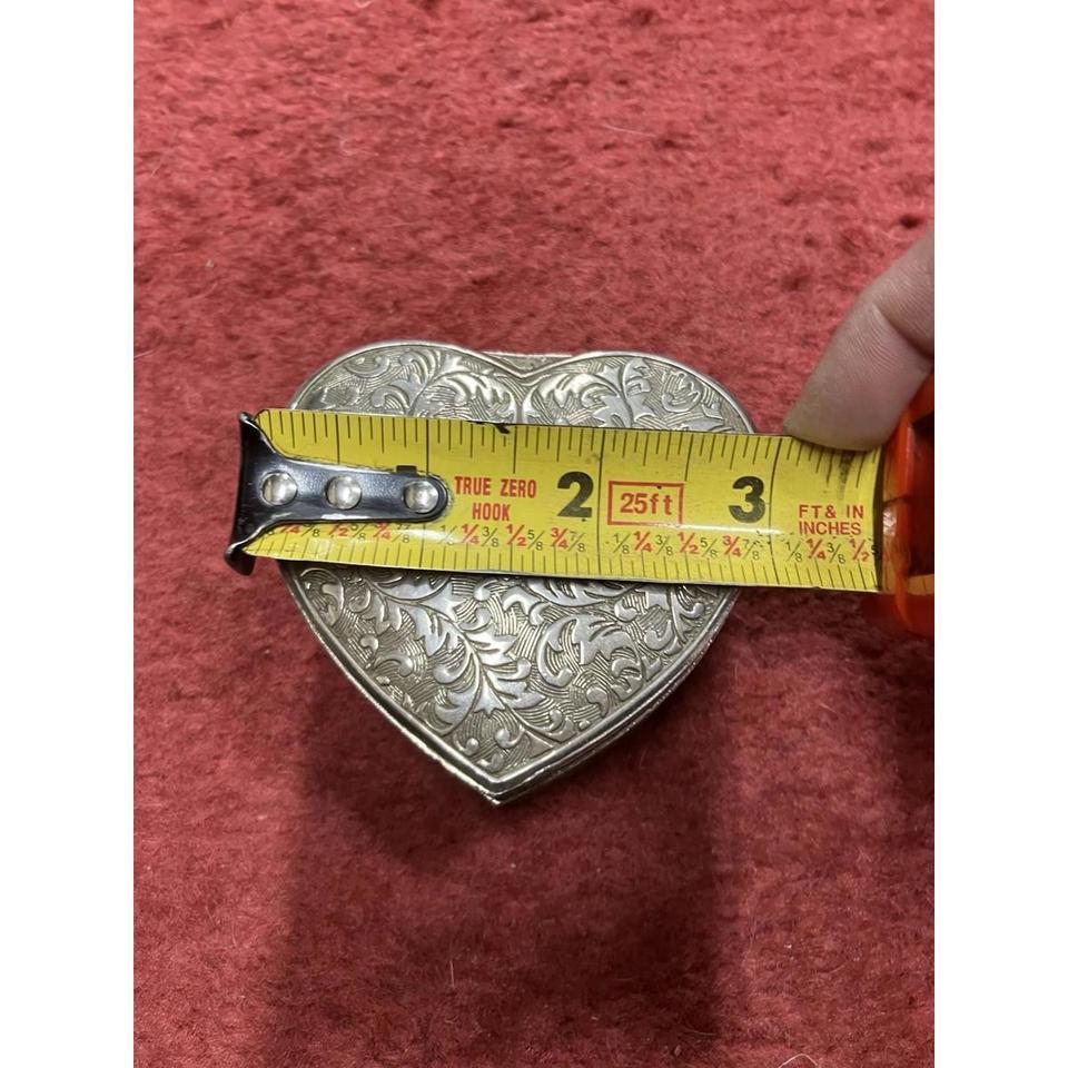Vintage Stainless Steel Heart Shaped Jewelrytrinket 9e66 5