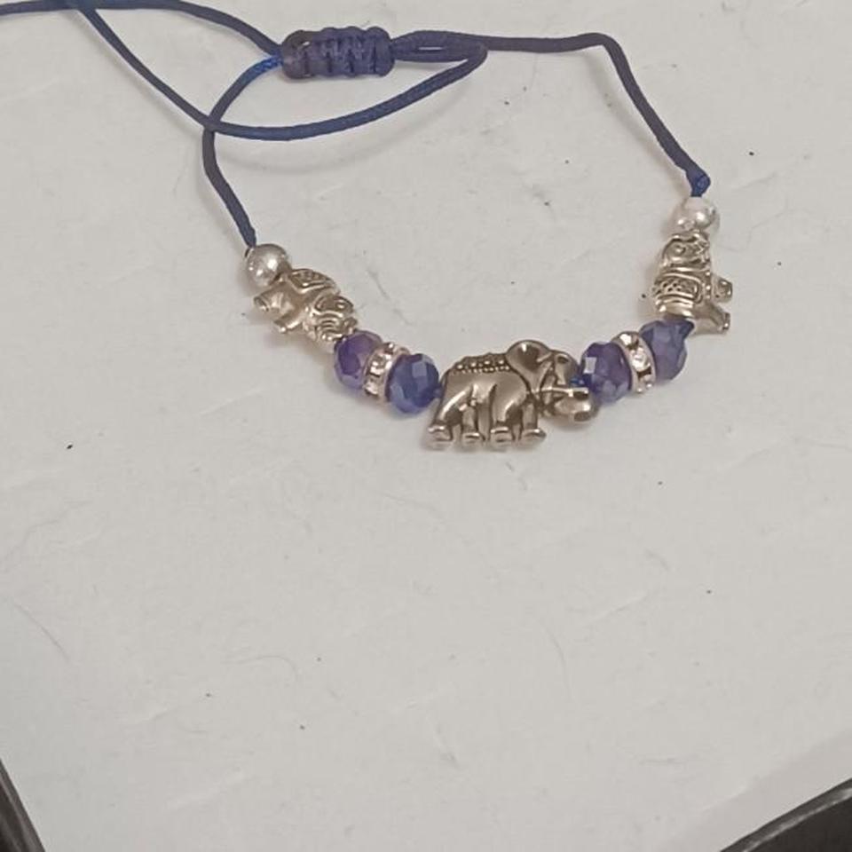 Blue And Silver Beaded Bracelet Ba0d 2