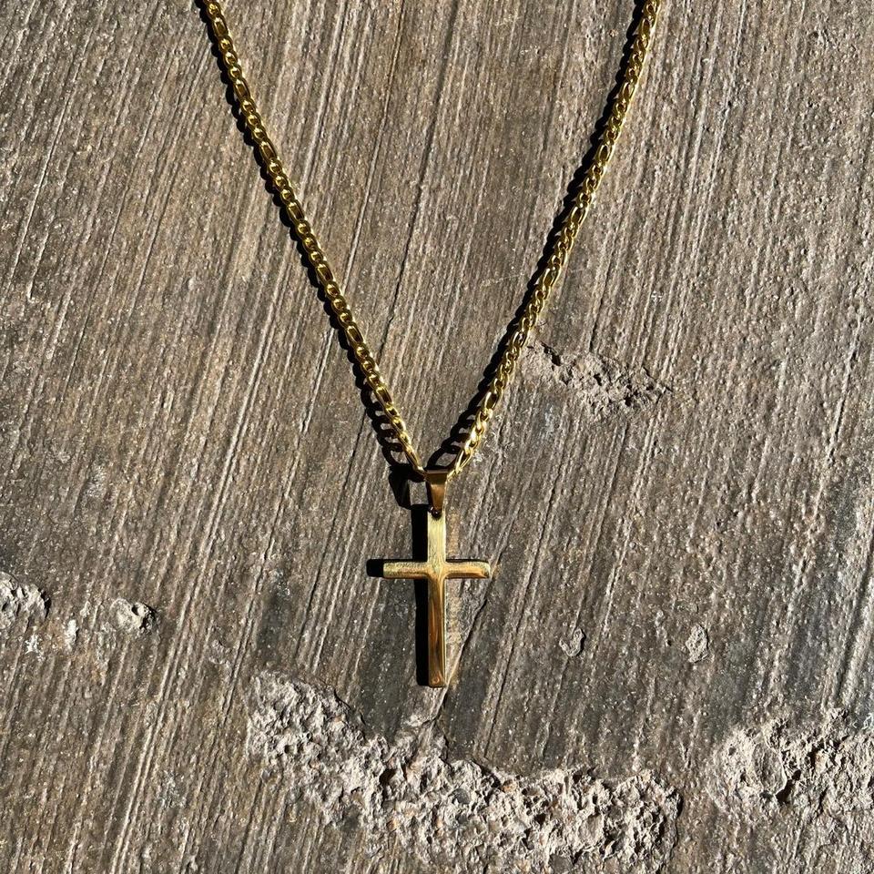 Y2k Gold Figaro Styled Necklace A38a