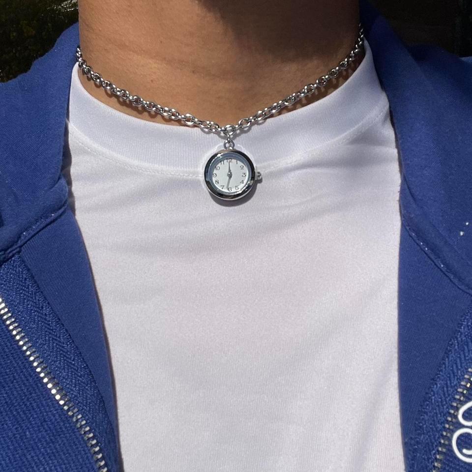 Y2k Silver Chain Necklacechoker W 4bd9