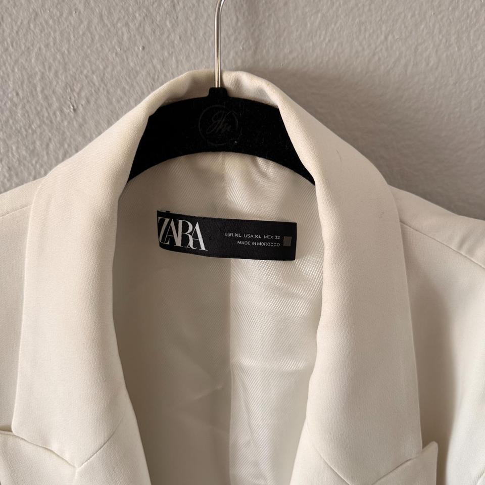 Womens Zara White Blazer Xl 2