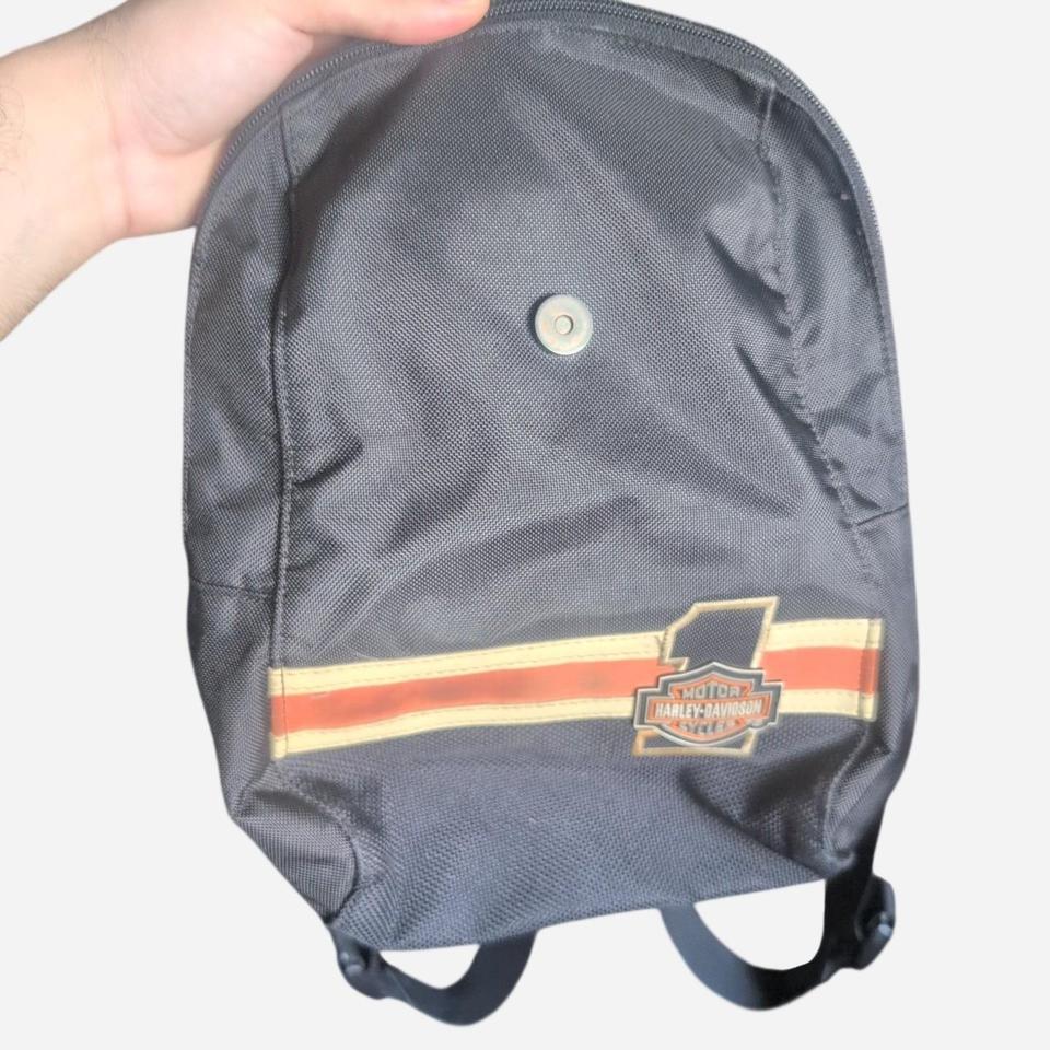 Harley Davidson Mini Backpack Black Orange 4