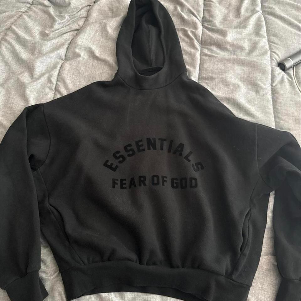 Essentials Black Oversized Hoodie Fits 1644