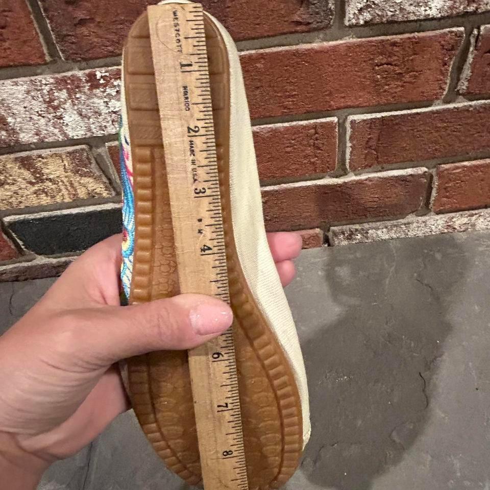 Embroidered Peacock Ballet Flats With 121d 7