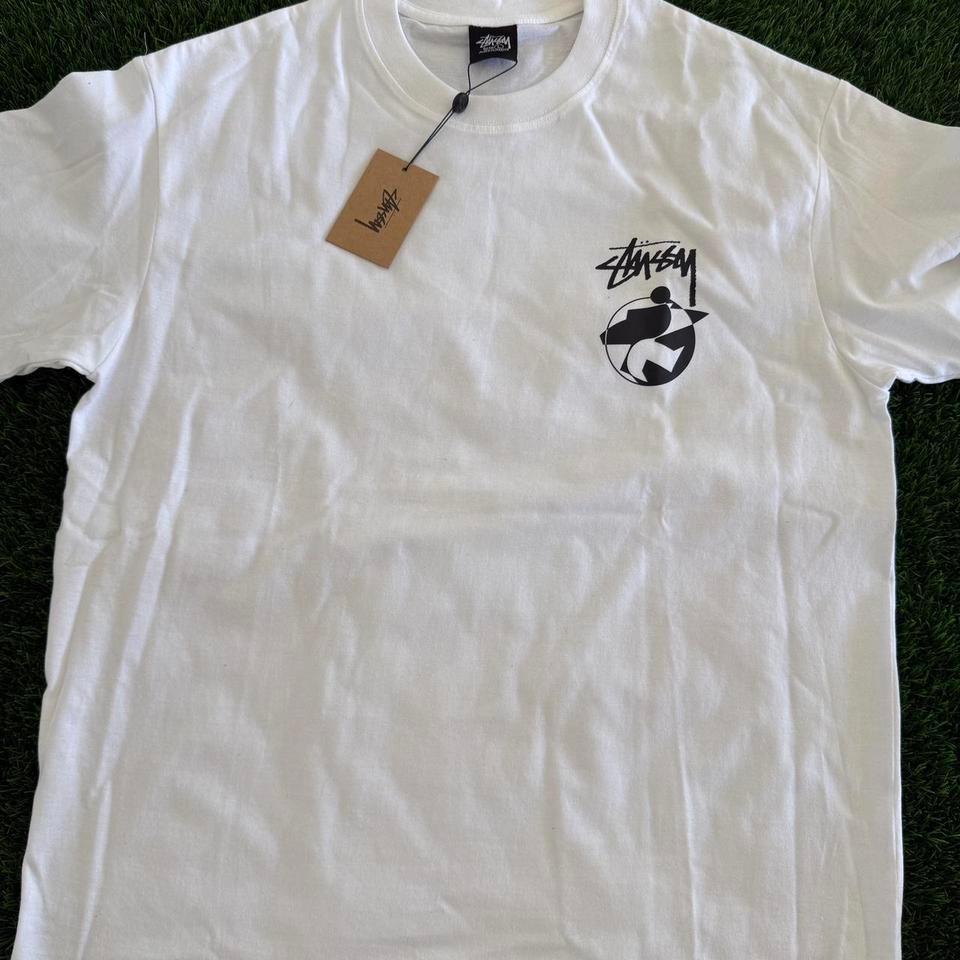 Stussy White T Shirt With Black 7f56