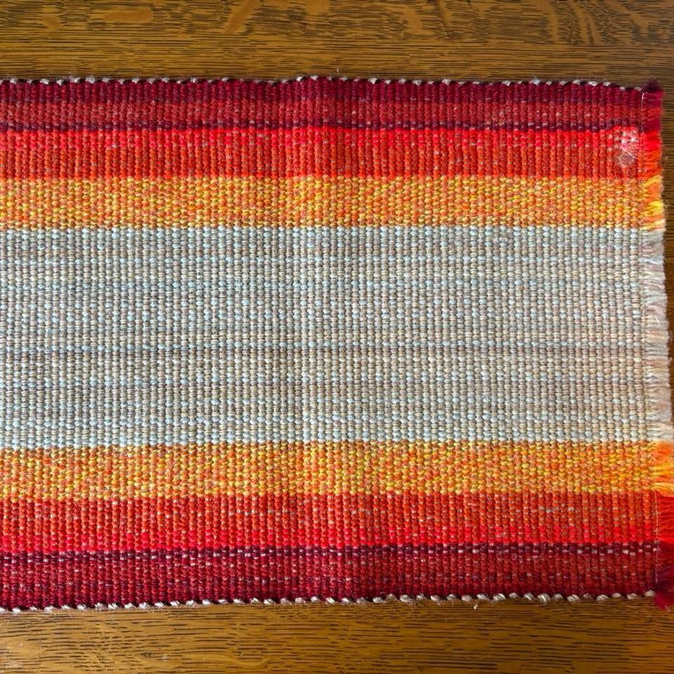 Handwoven Wool Placemat Boho Cottagecore 461c 4