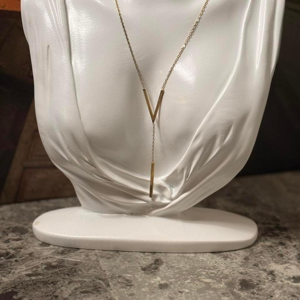 Gold Y Necklace With Two A7e0 3