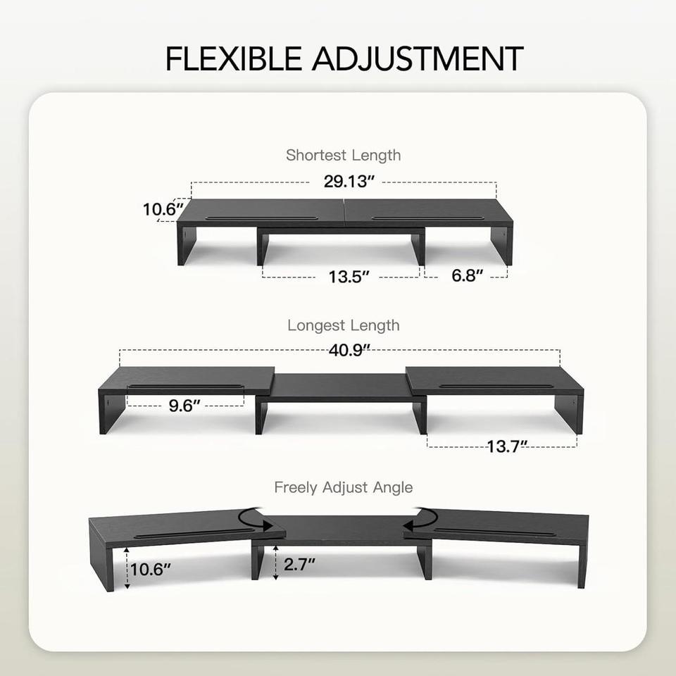 Dual Monitor Stand Riser For 2