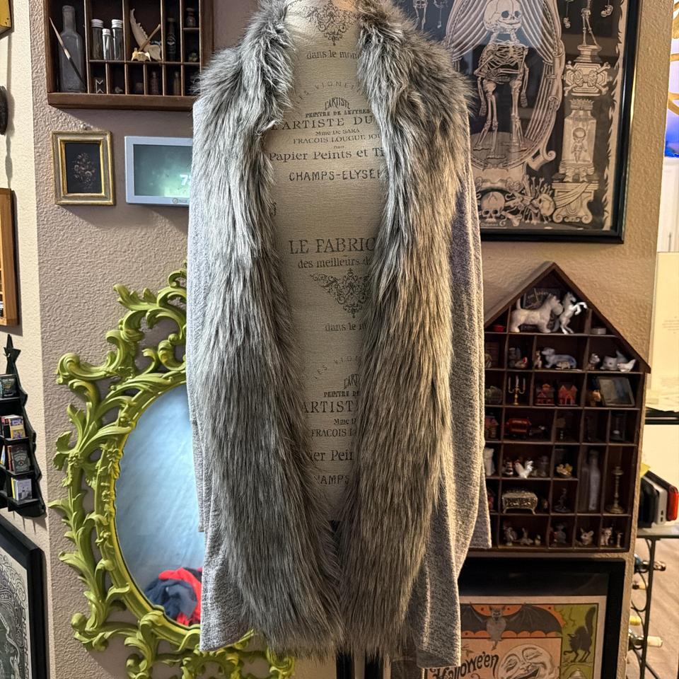Faux Fur Grey Coat With 4446