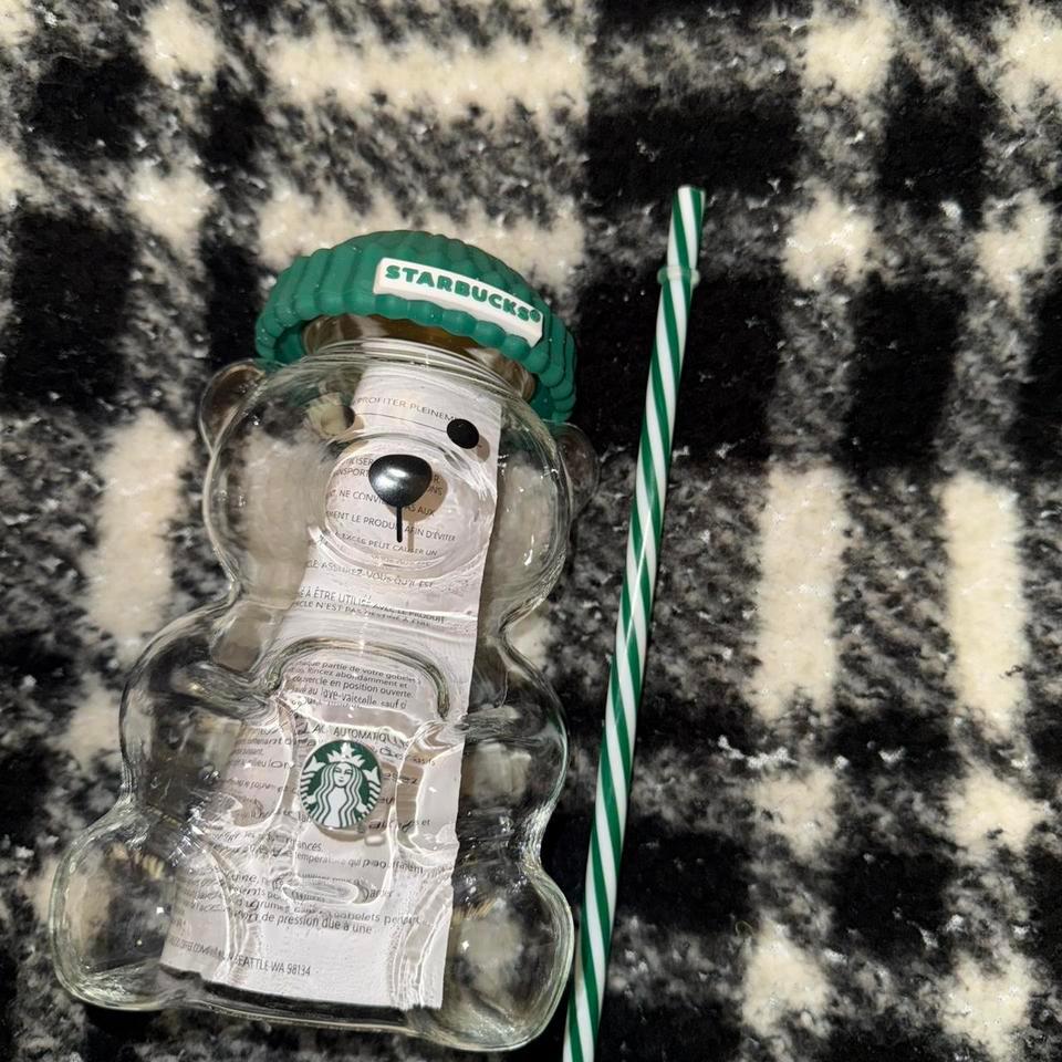 Starbucks Barista Bear Glass Cup 4