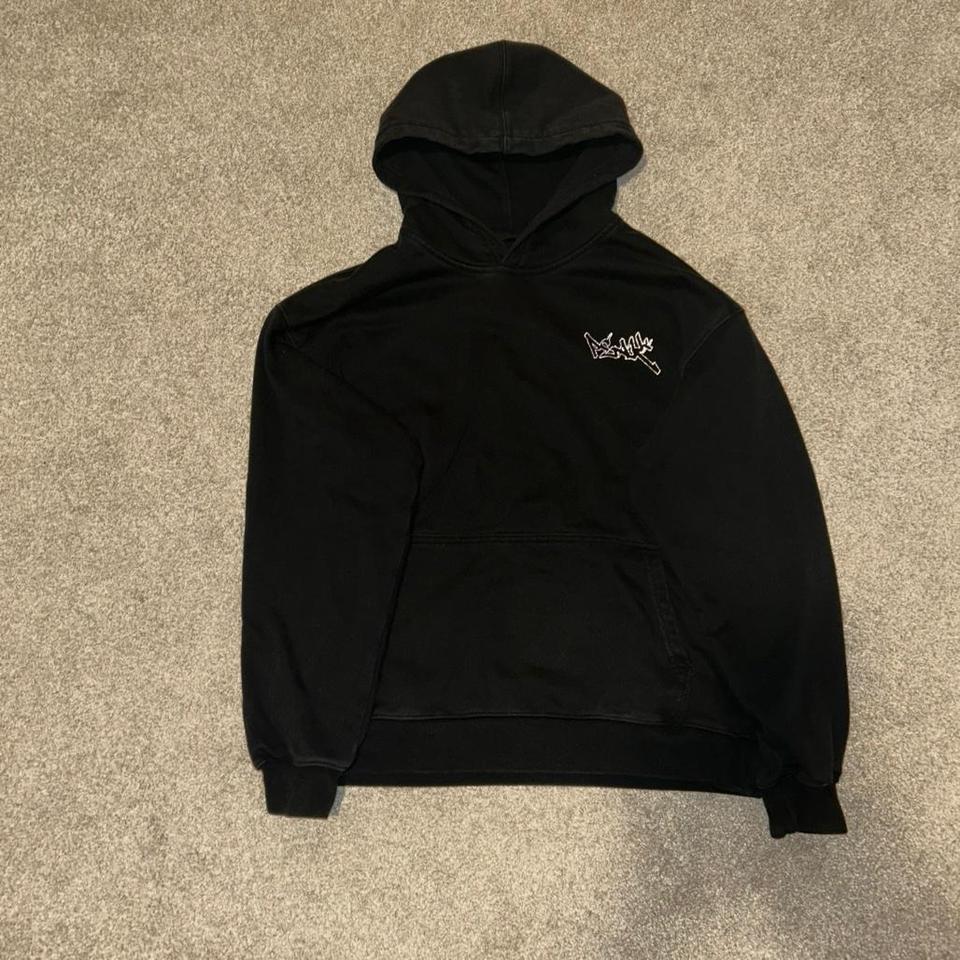 Black Peak Hoodie With White 4e17